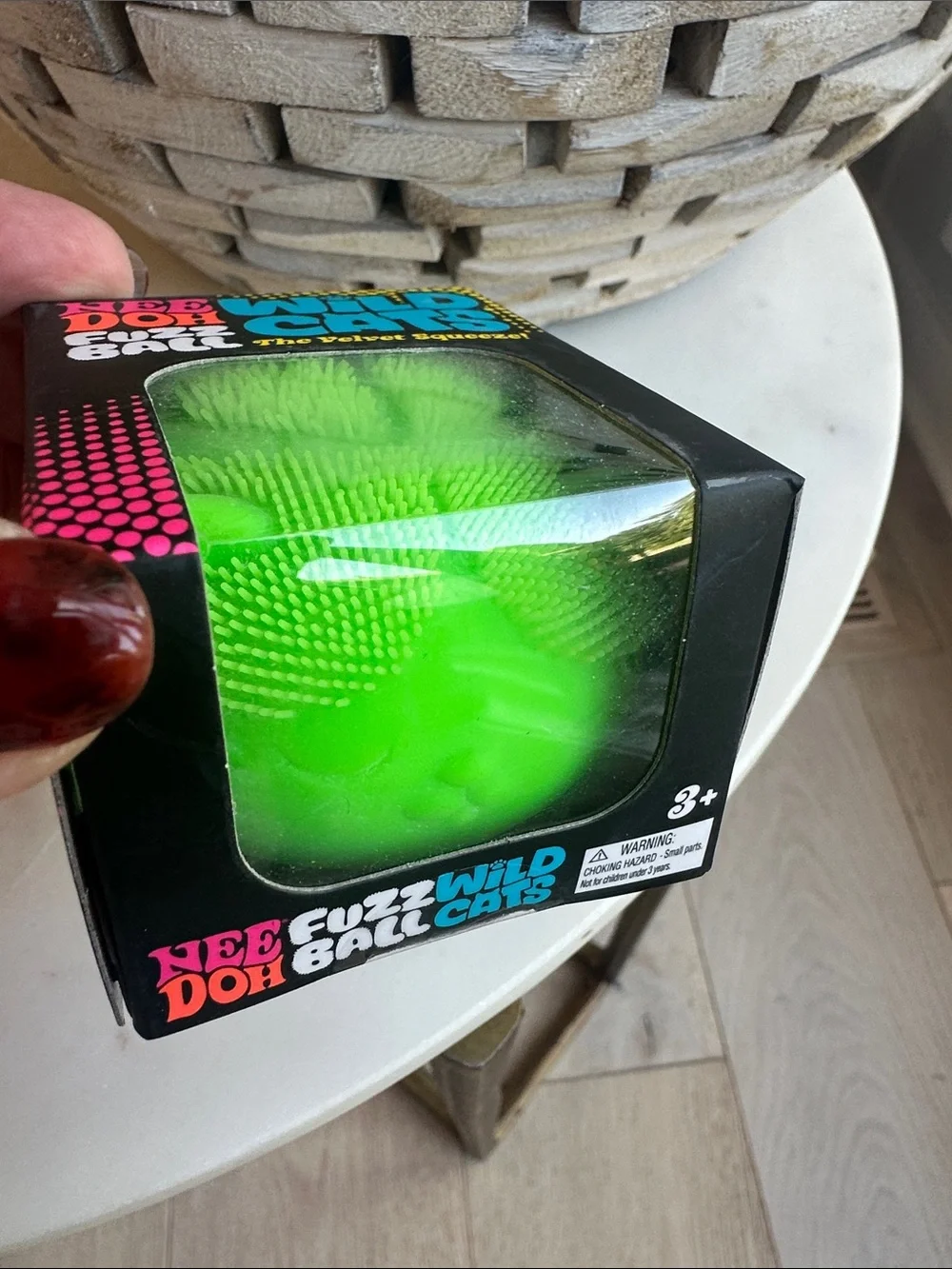 Wild Cats Fuzz Ball Squeeze Toy - Neon Green